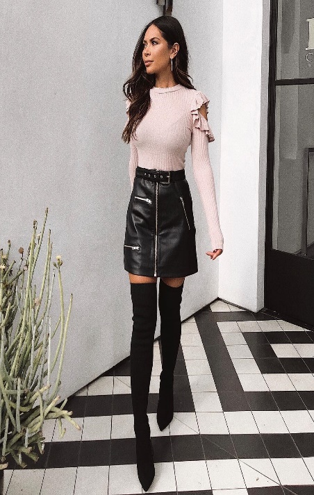 shorts with long boots