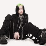 Billie Eilish in emo clothing
