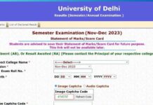 DU Results Out for Regular & SOL students