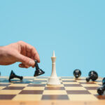 The chess board and game concept of business ideas and competition.